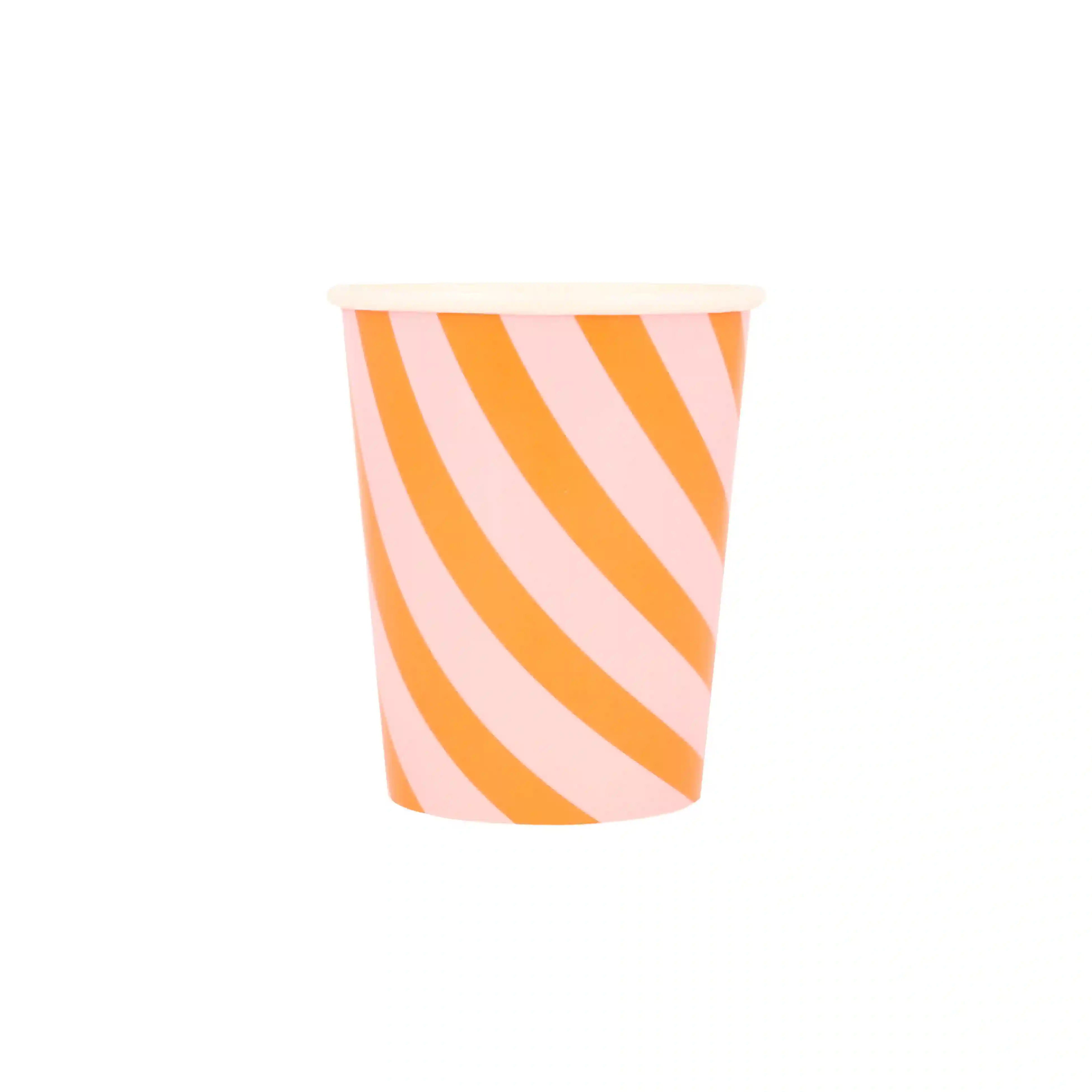 Pink and orange stripe vessels