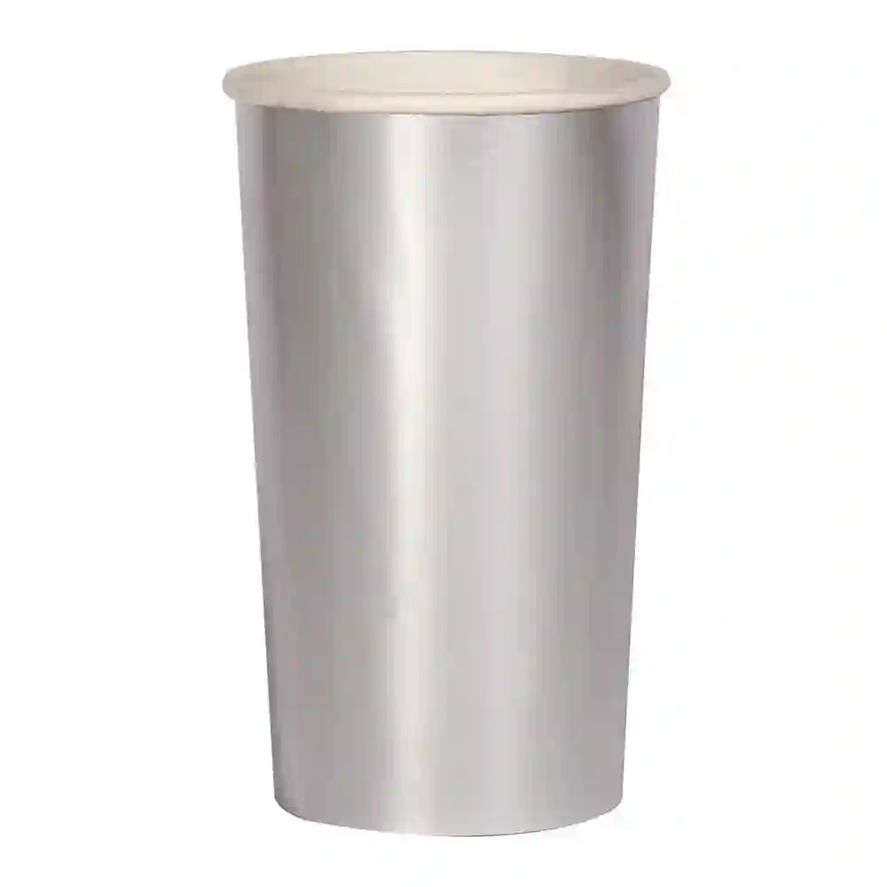 Vasos grandes plateados