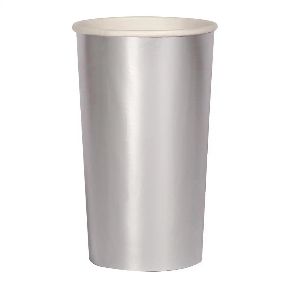 Vasos grandes plateados