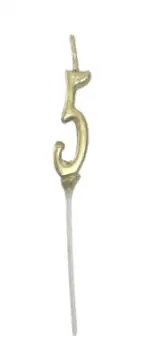 Candle nº5 Estrecha Dorado Pam Pam