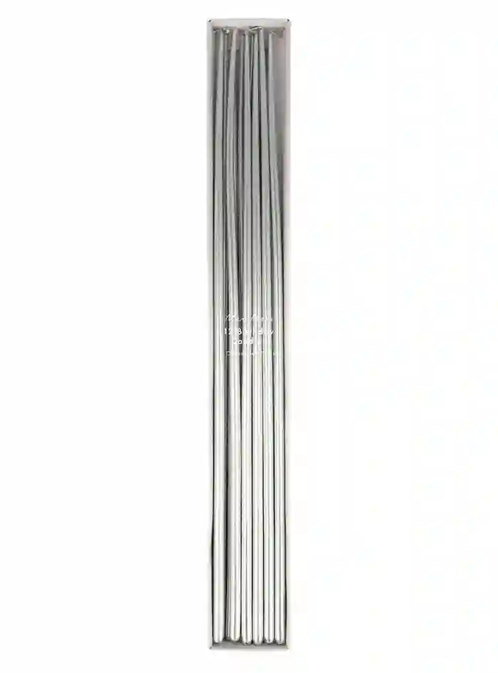 Silver High Candles