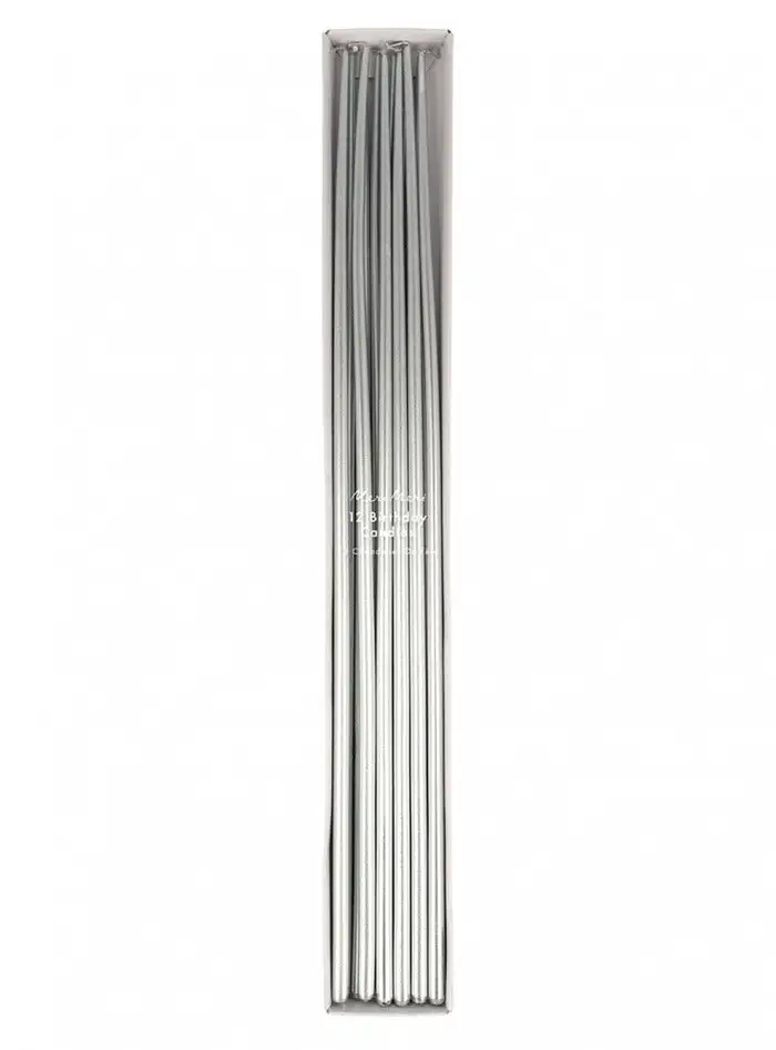 Silver High Candles