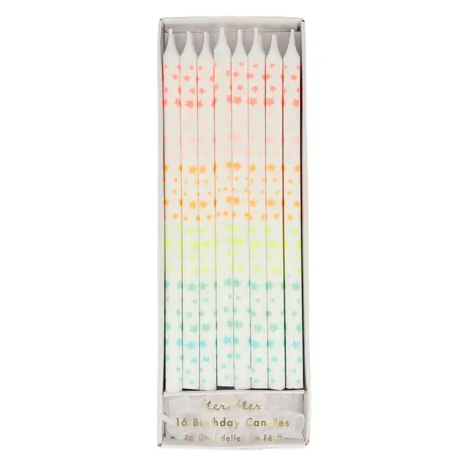 Candles with colored stars