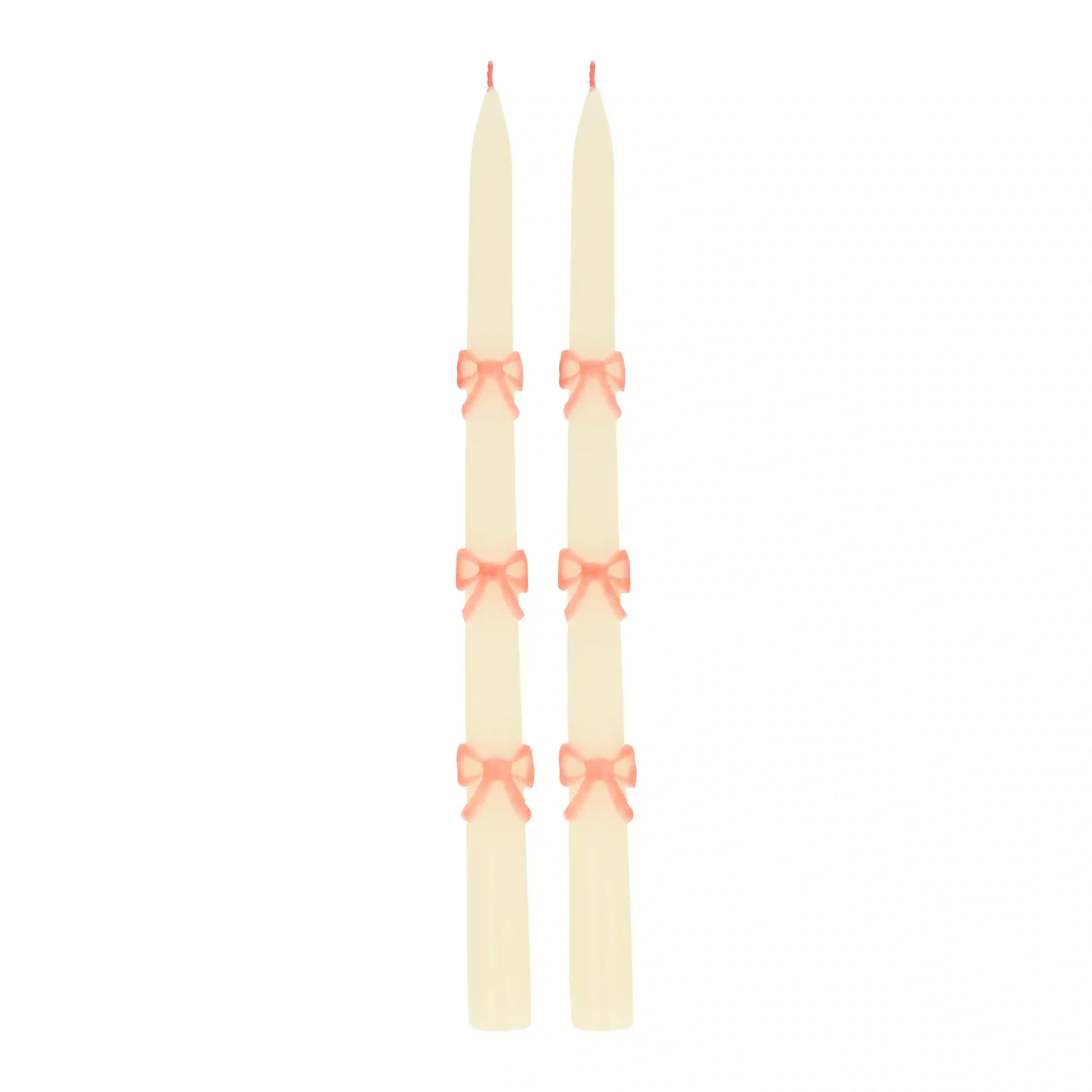 Velas con lacitos rosas