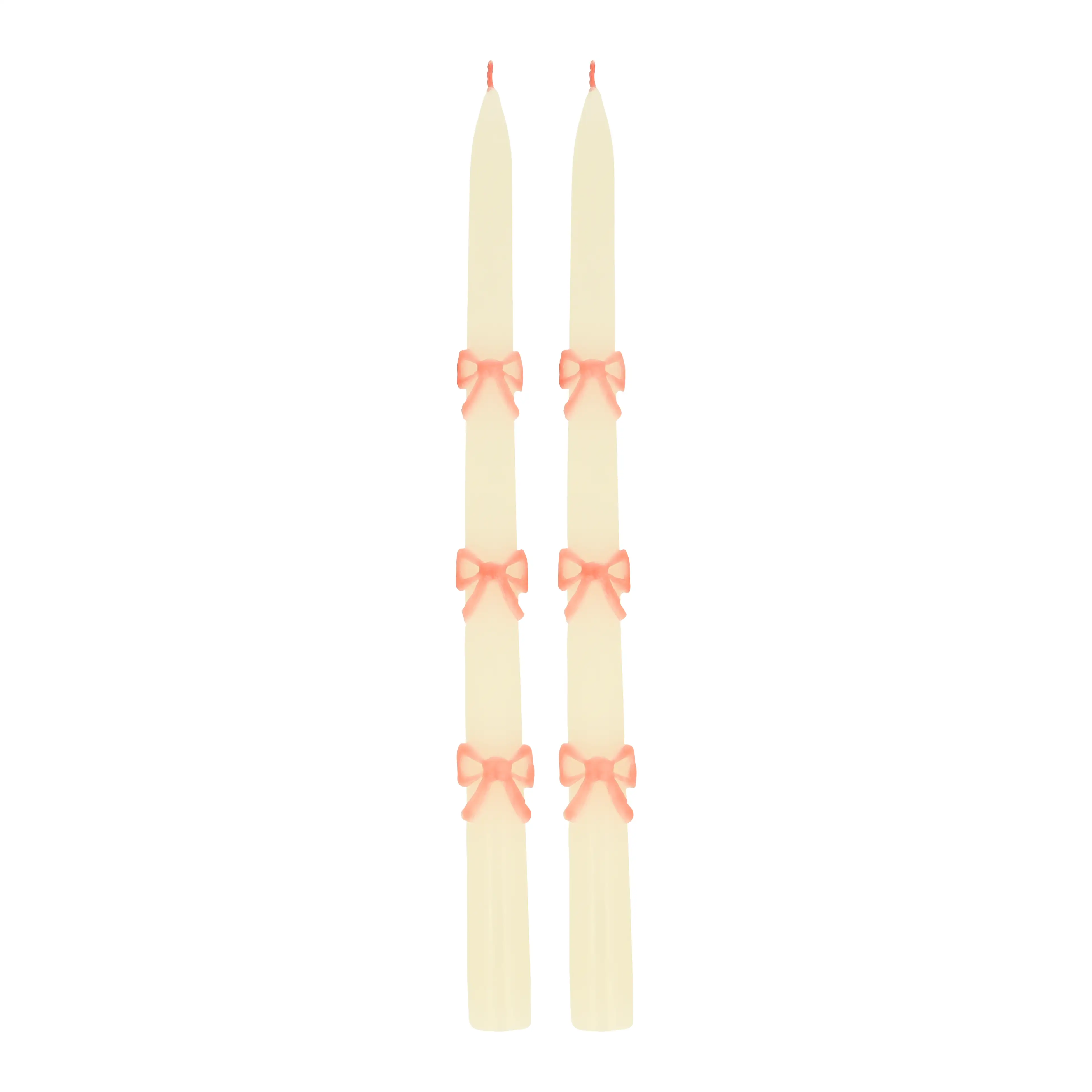 Velas con lacitos rosas