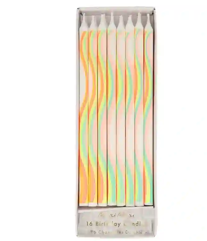 Candles with raincoat pattern
