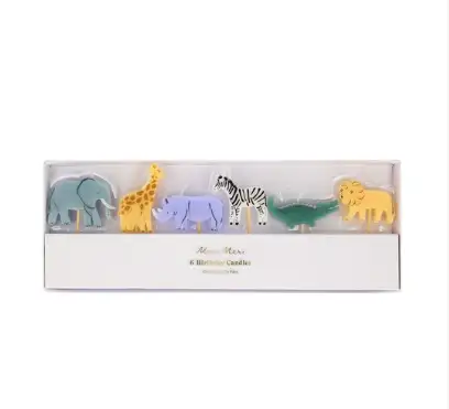 Velas de animales de la jungla