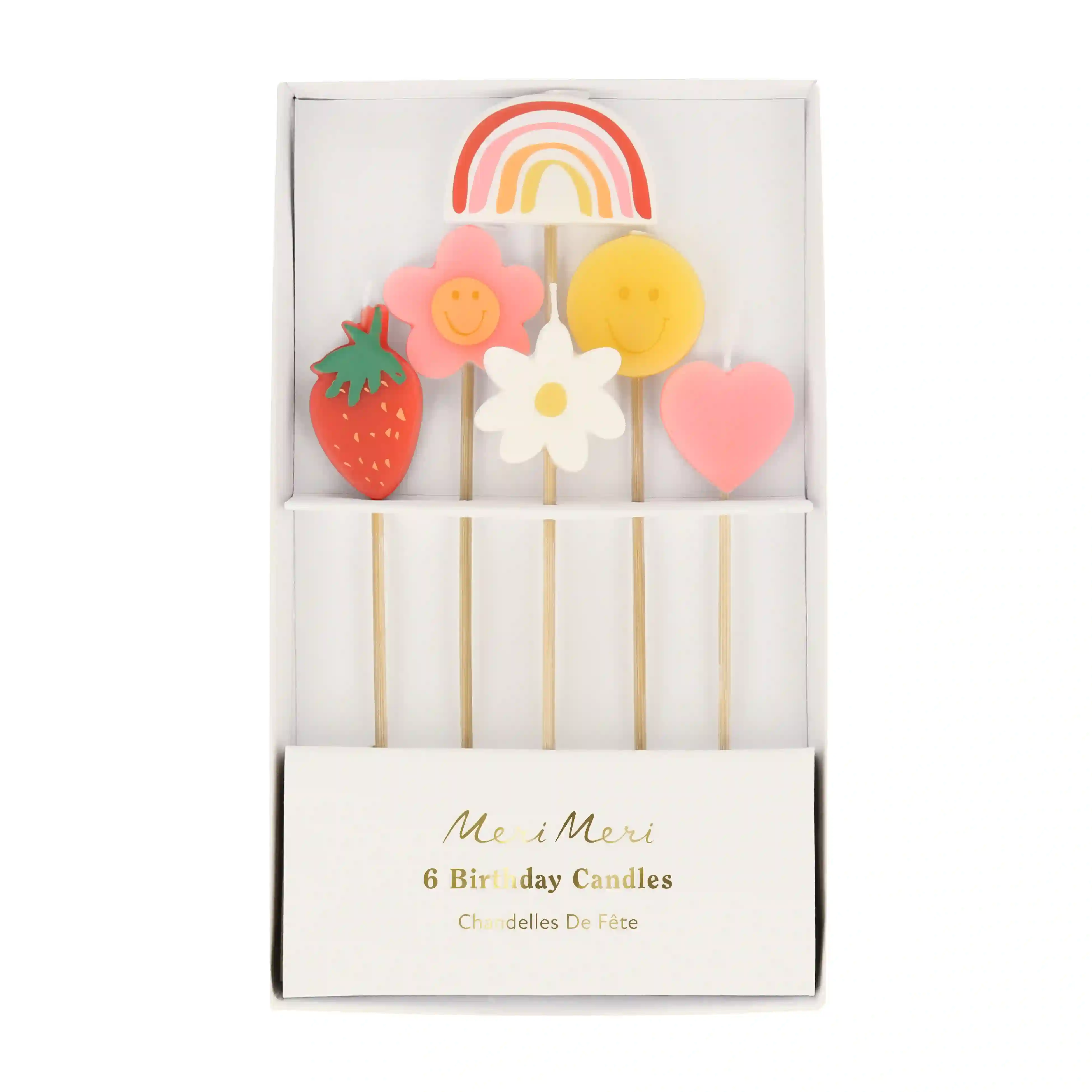 Happy face icons candles