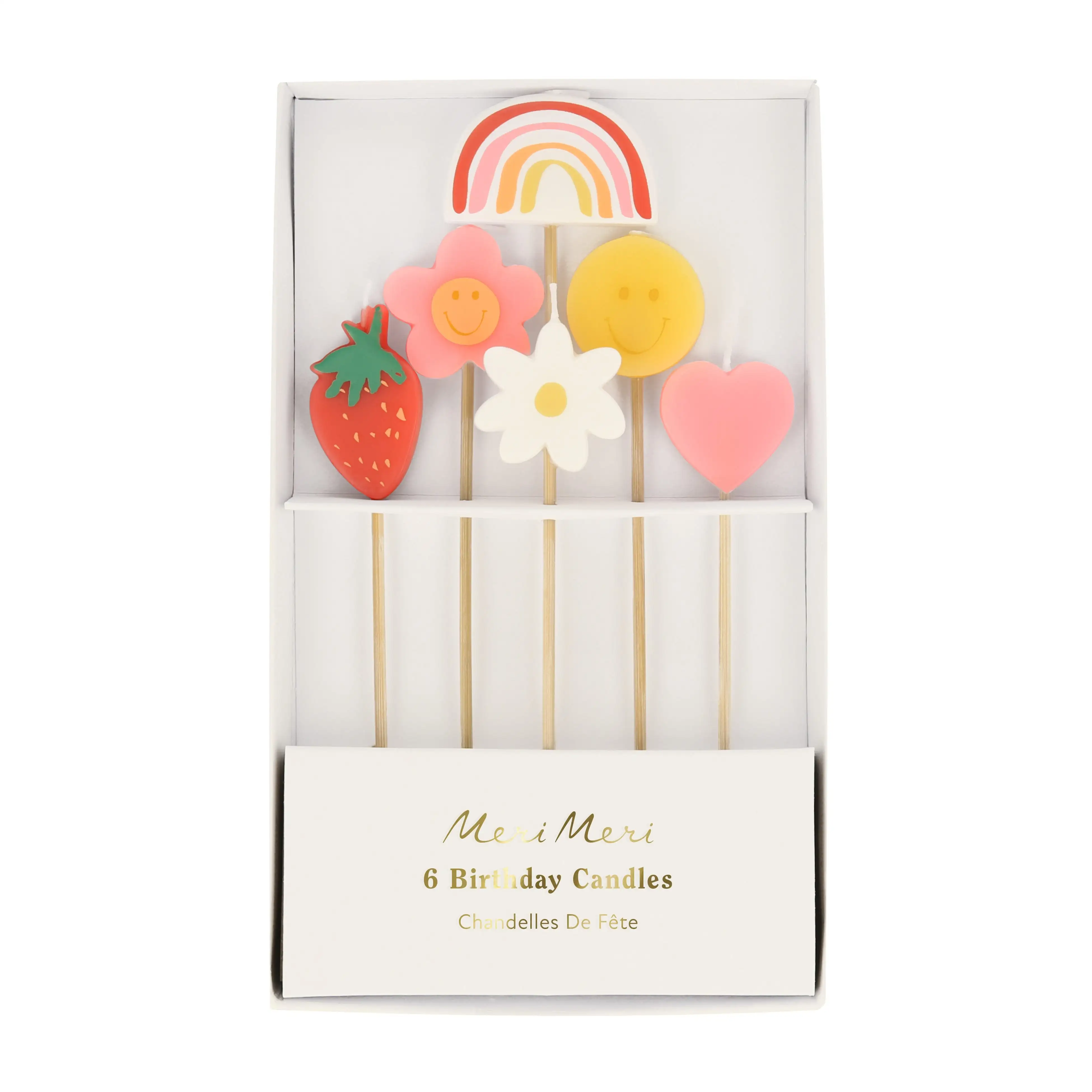 Happy face icons candles