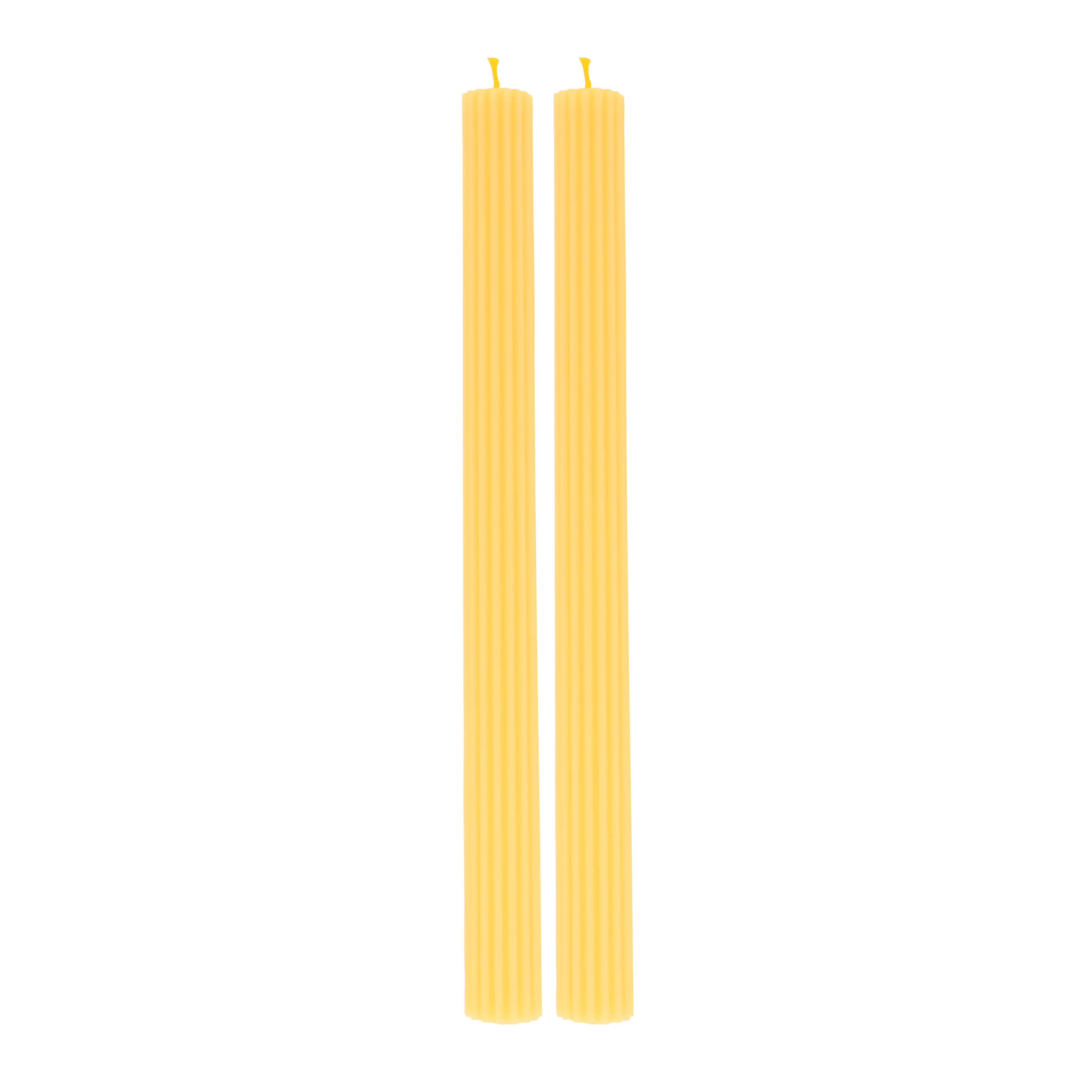 Velas de mesa amarillas - Imagen 3