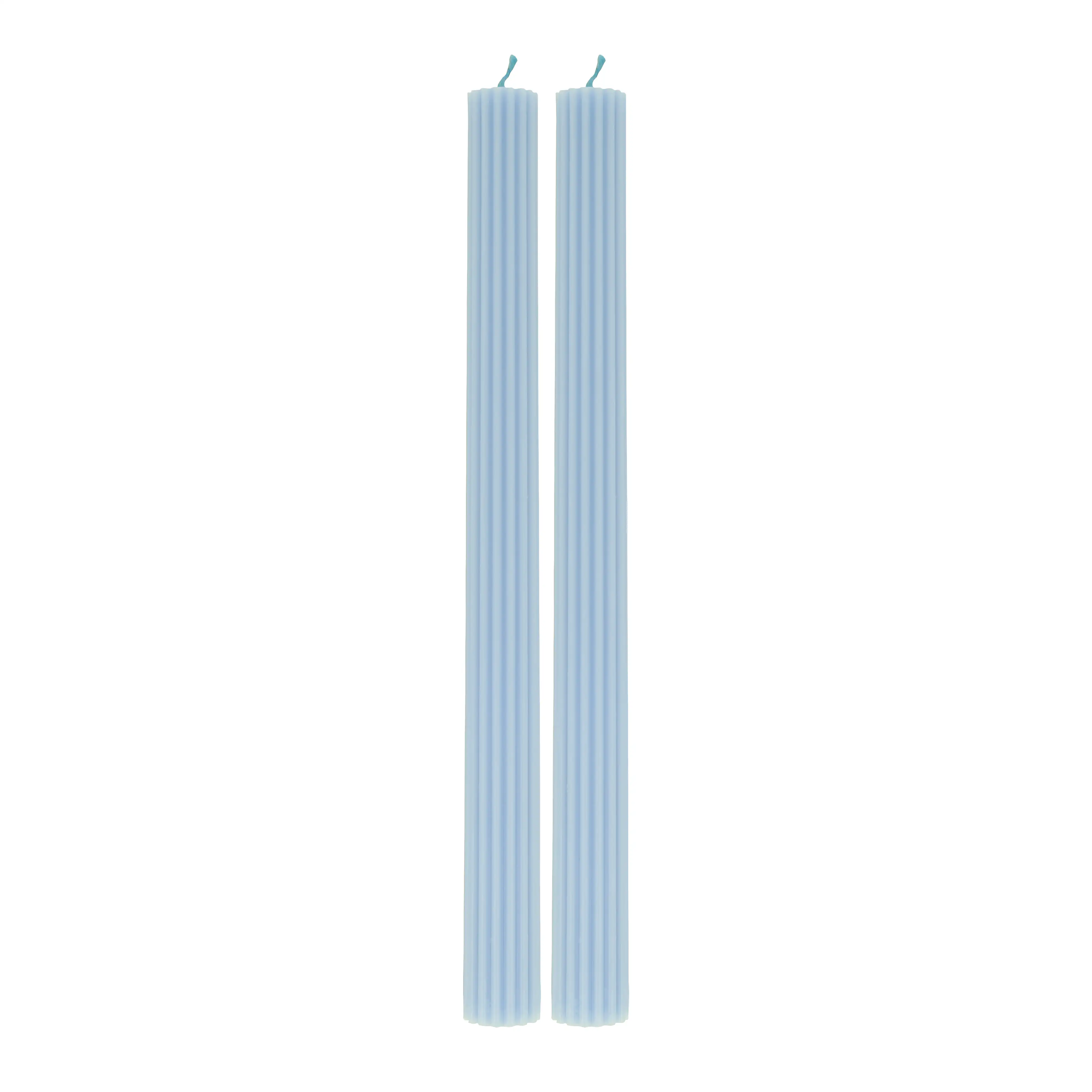 Velas de mesa azul pastel - Imagen 3