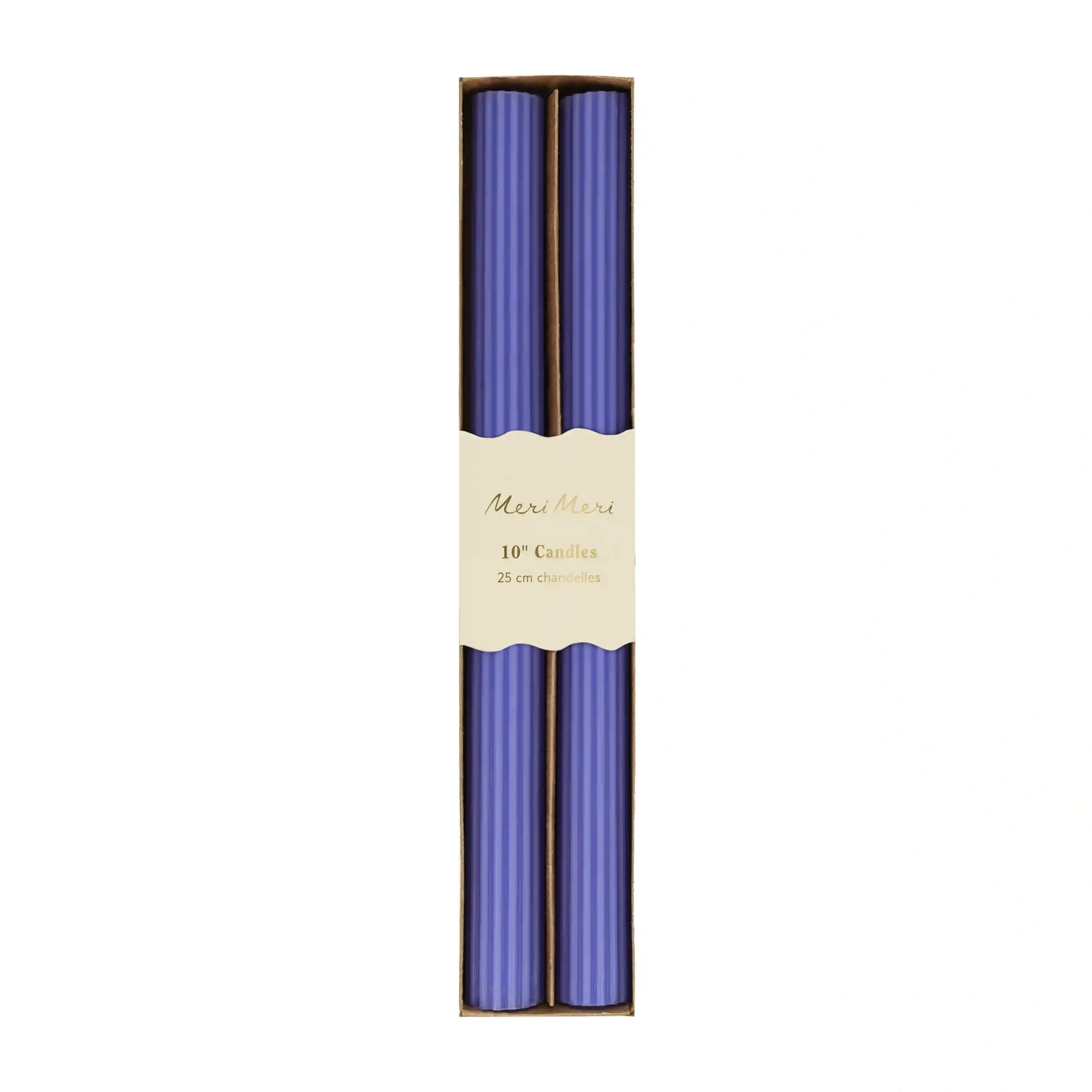 Velas de mesa azules