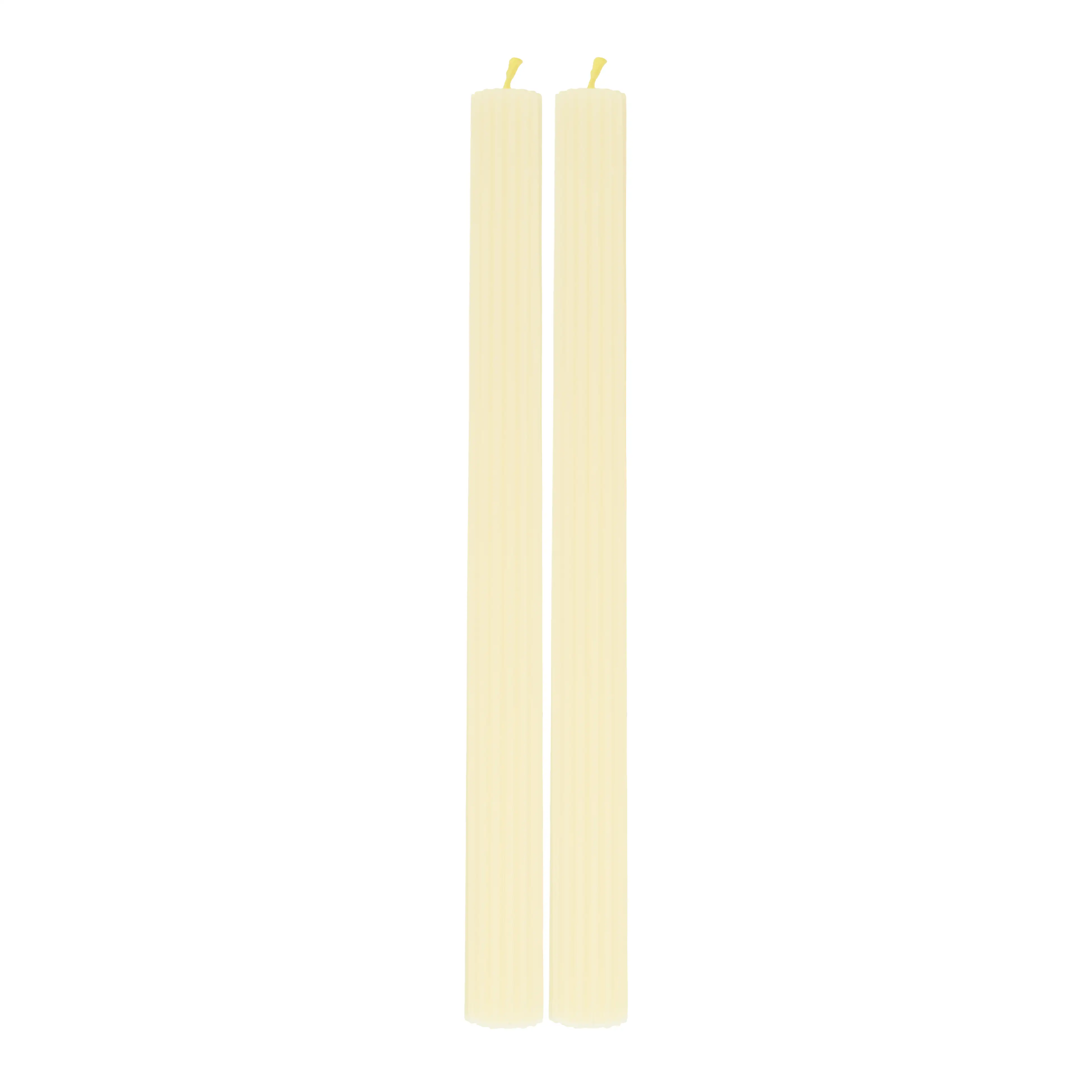 Velas de mesa color marfil - Imagen 3