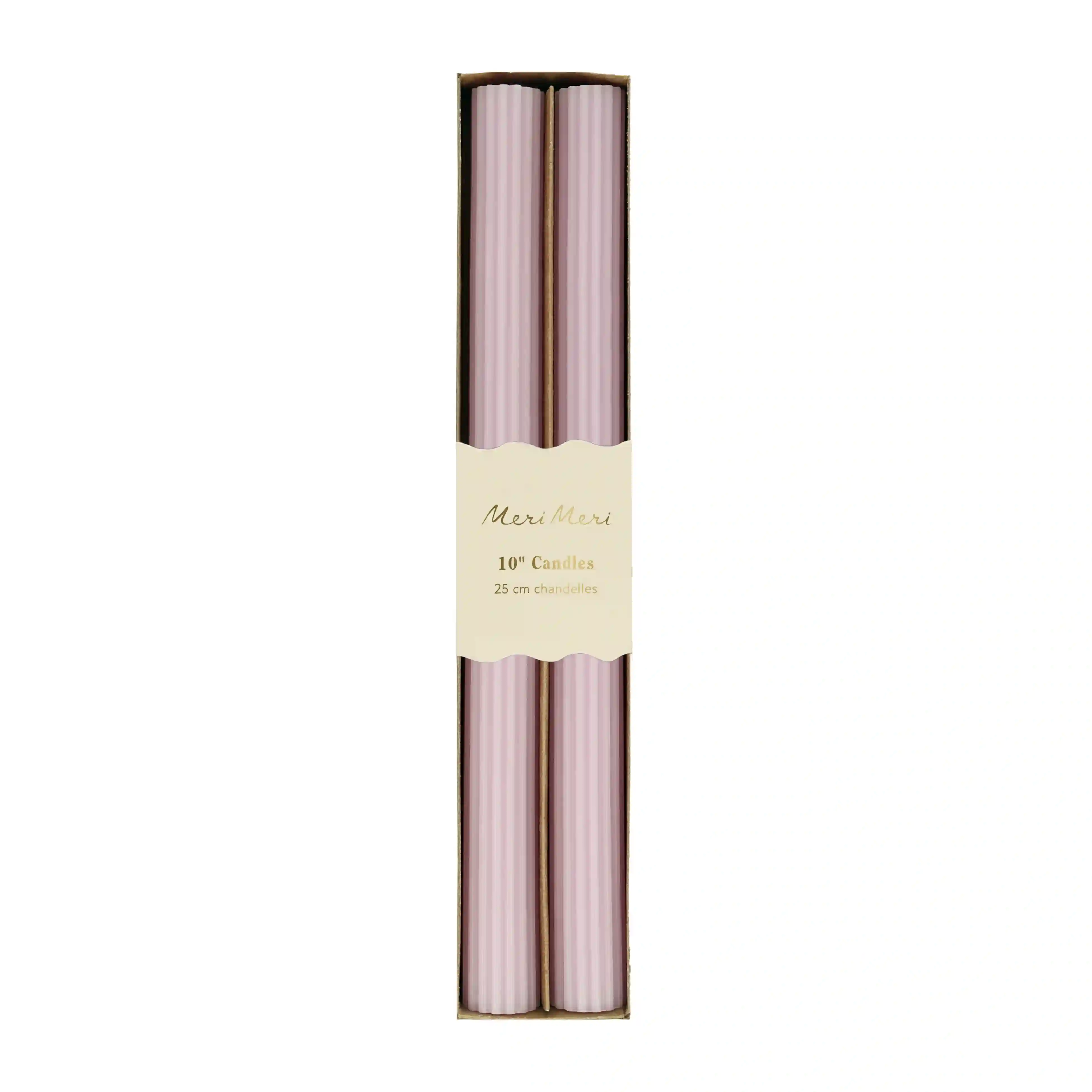 Velas de mesa moradas