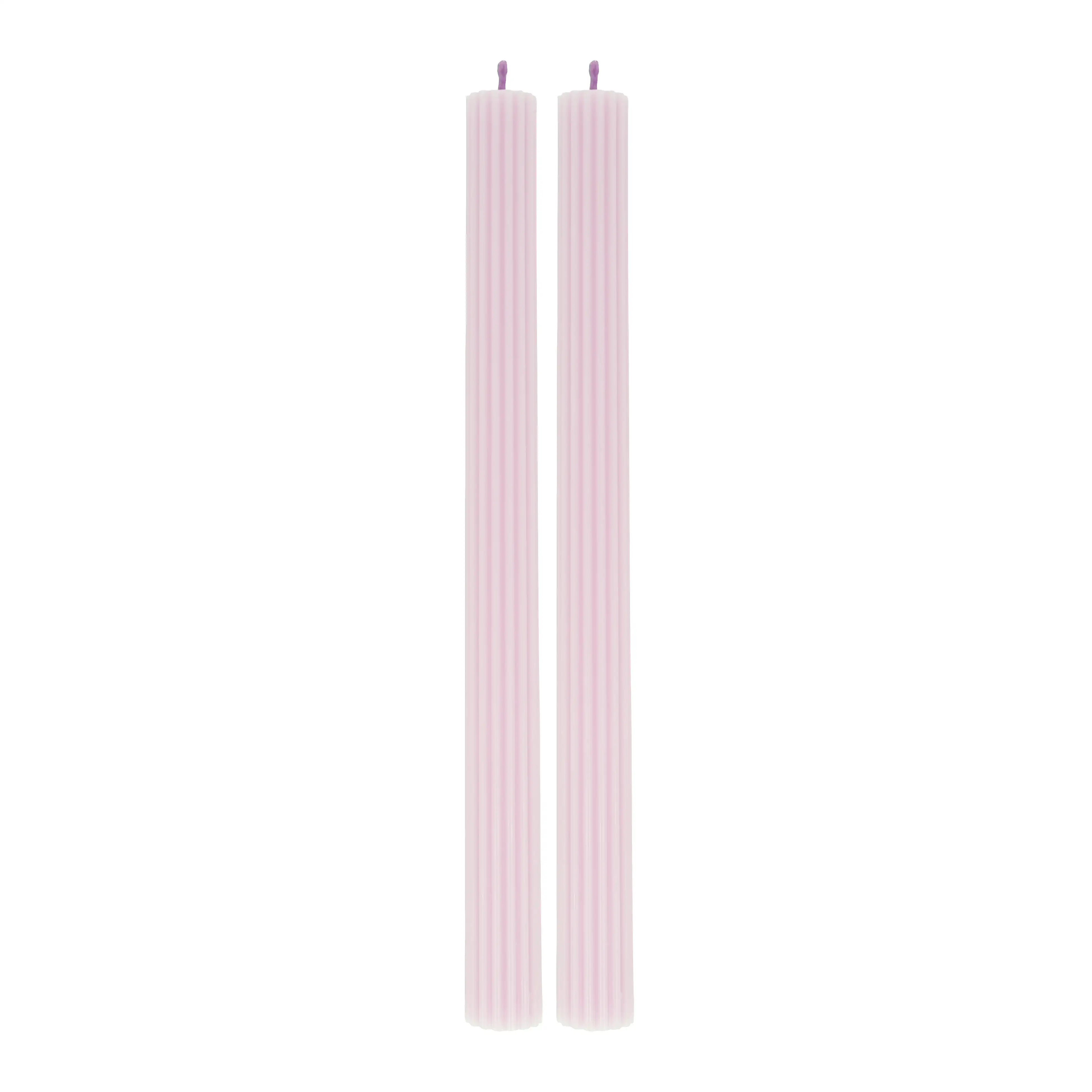 Velas de mesa moradas - Imagen 2