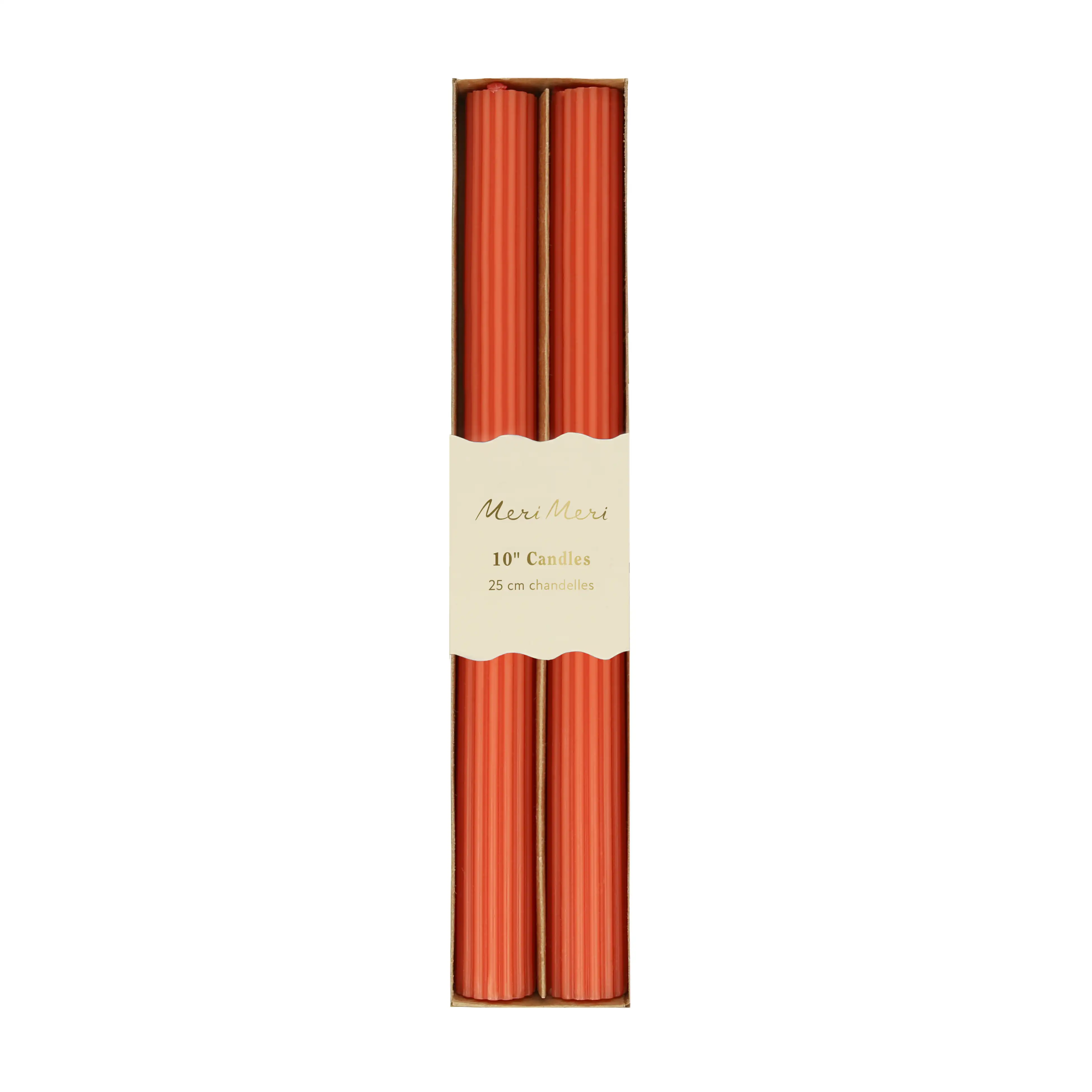 Velas de mesa rojo coral