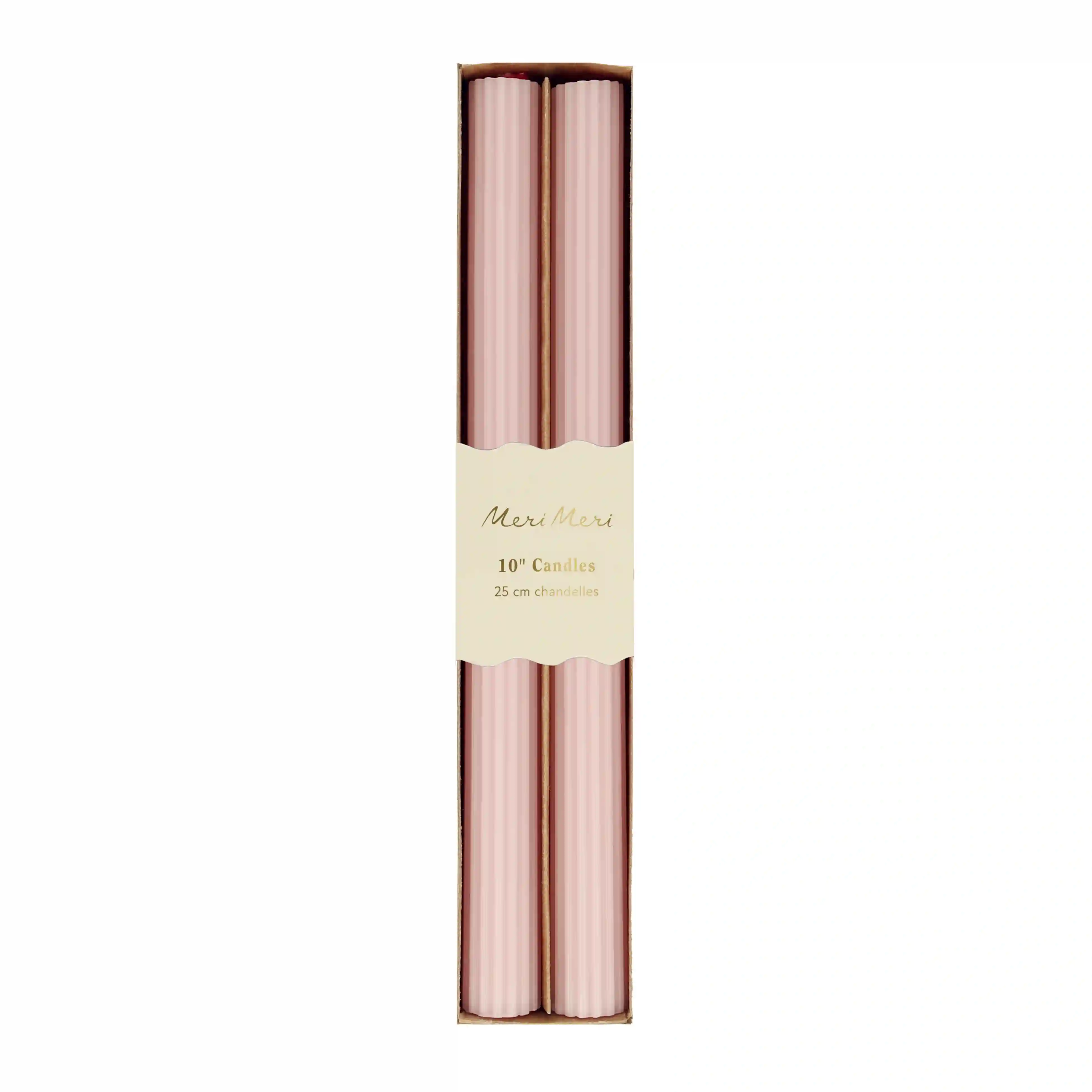 Velas de mesa rosas