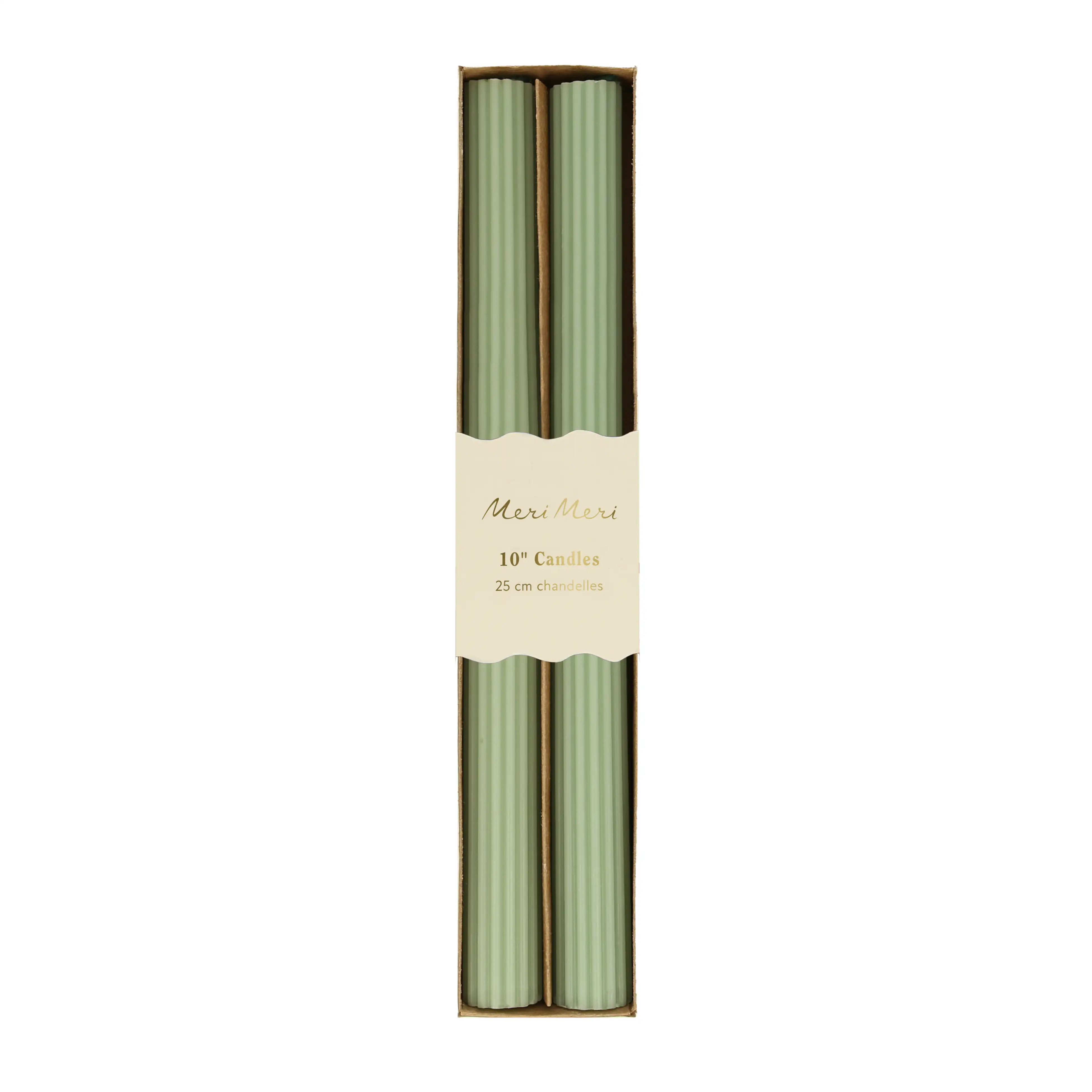 Velas de mesa verdes