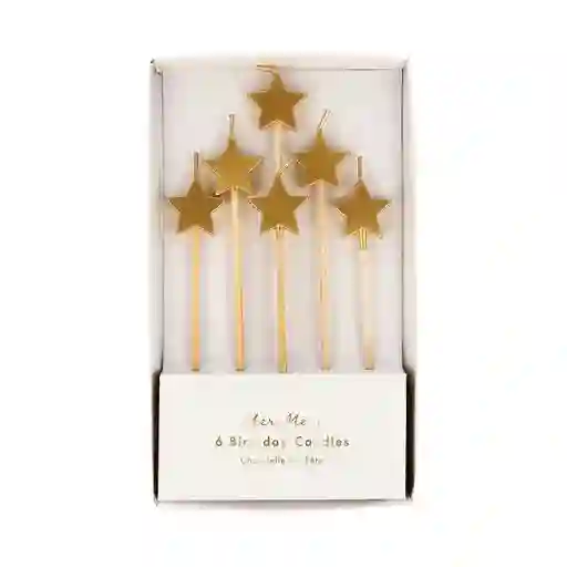 Velas estrella doradas