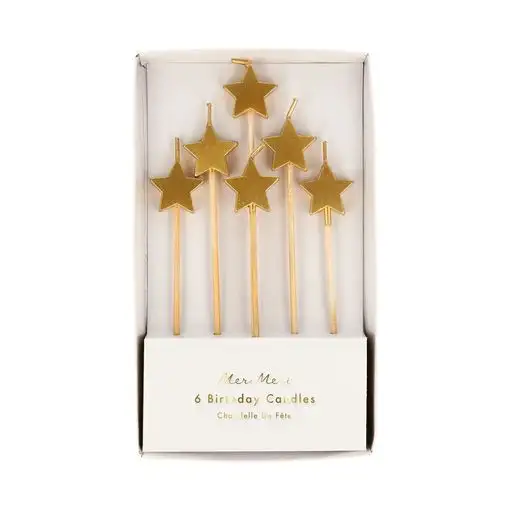 Velas estrella doradas
