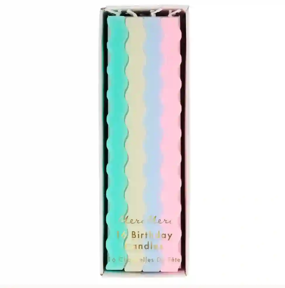Pastel wavy candles