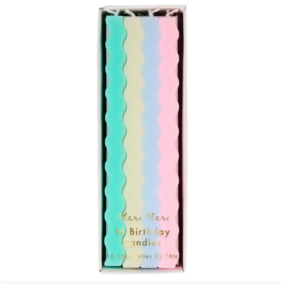 Velas onduladas pastel