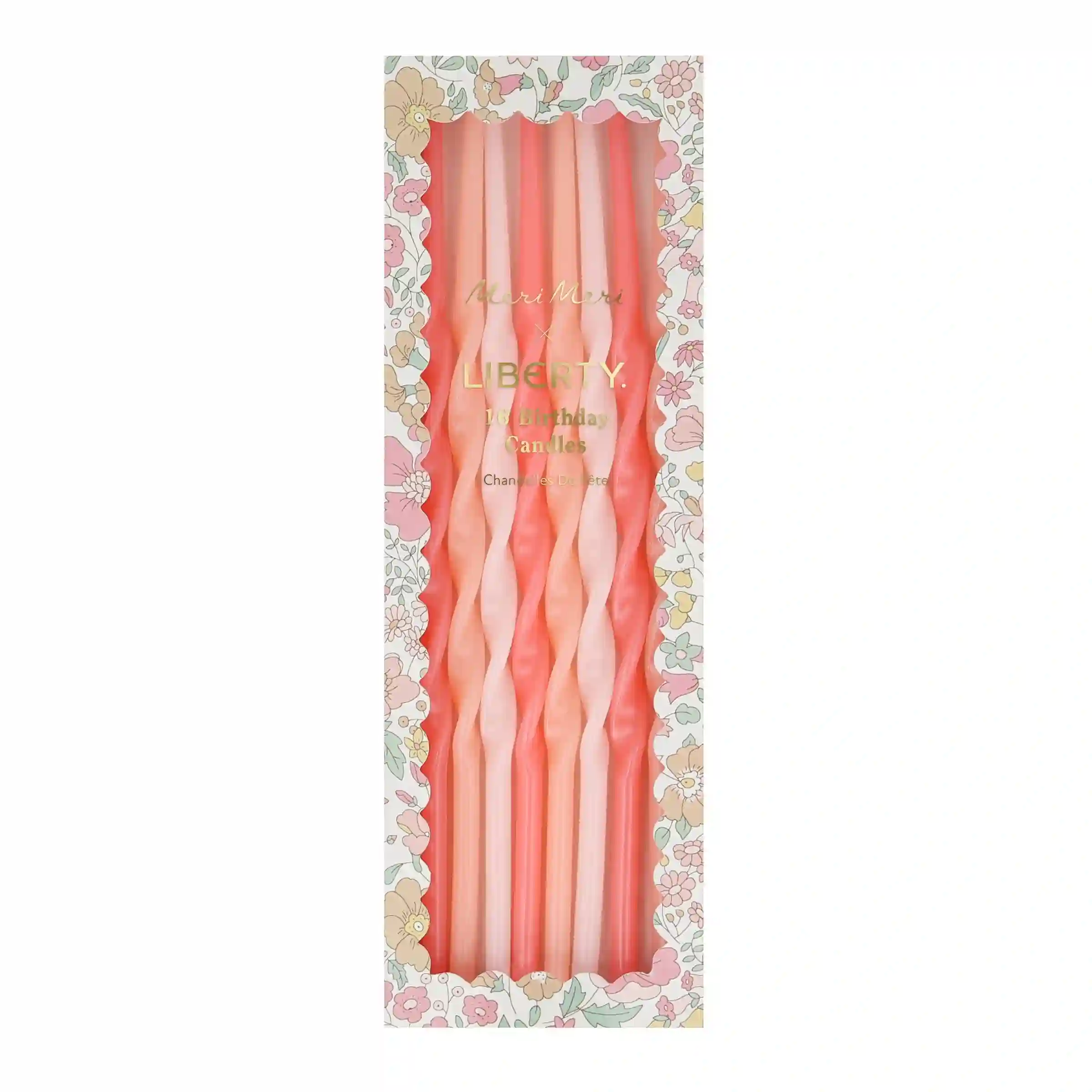 Velas onduladas rositas Liberty