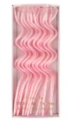 Swirly pink candles