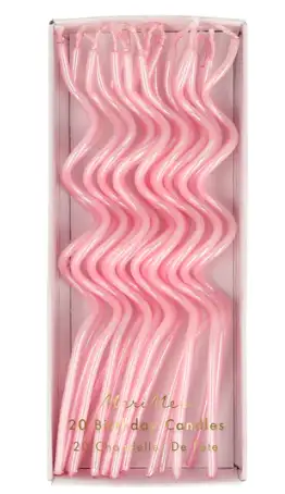 Swirly pink candles