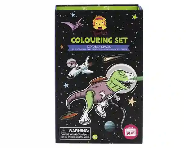 Set de Colorear Dinos in Space