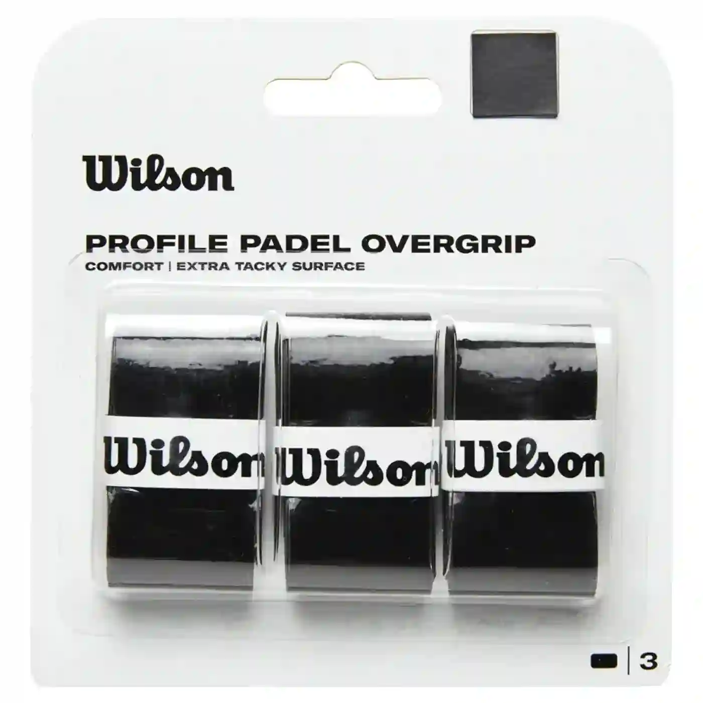 Blister Wilson Profile Padel Negro 3 Overgrips