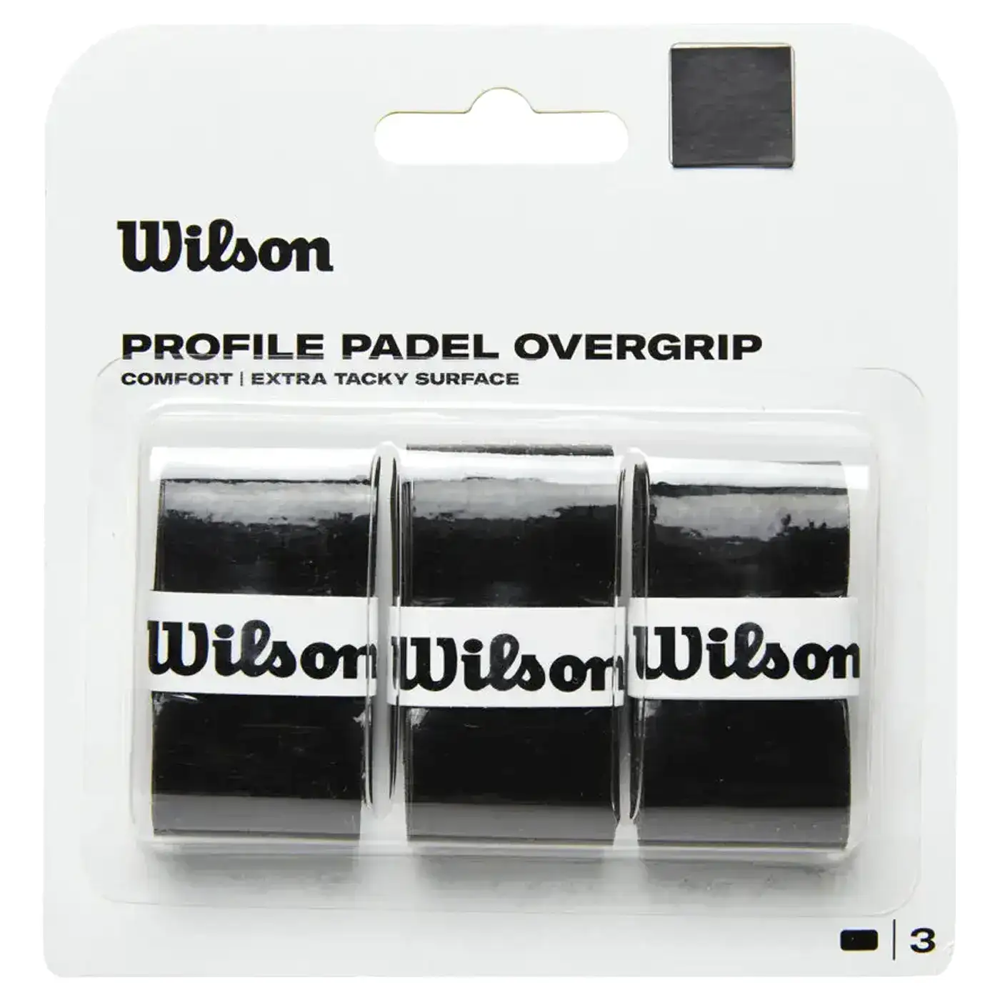 Blister Wilson Profile Padel Negro 3 Overgrips