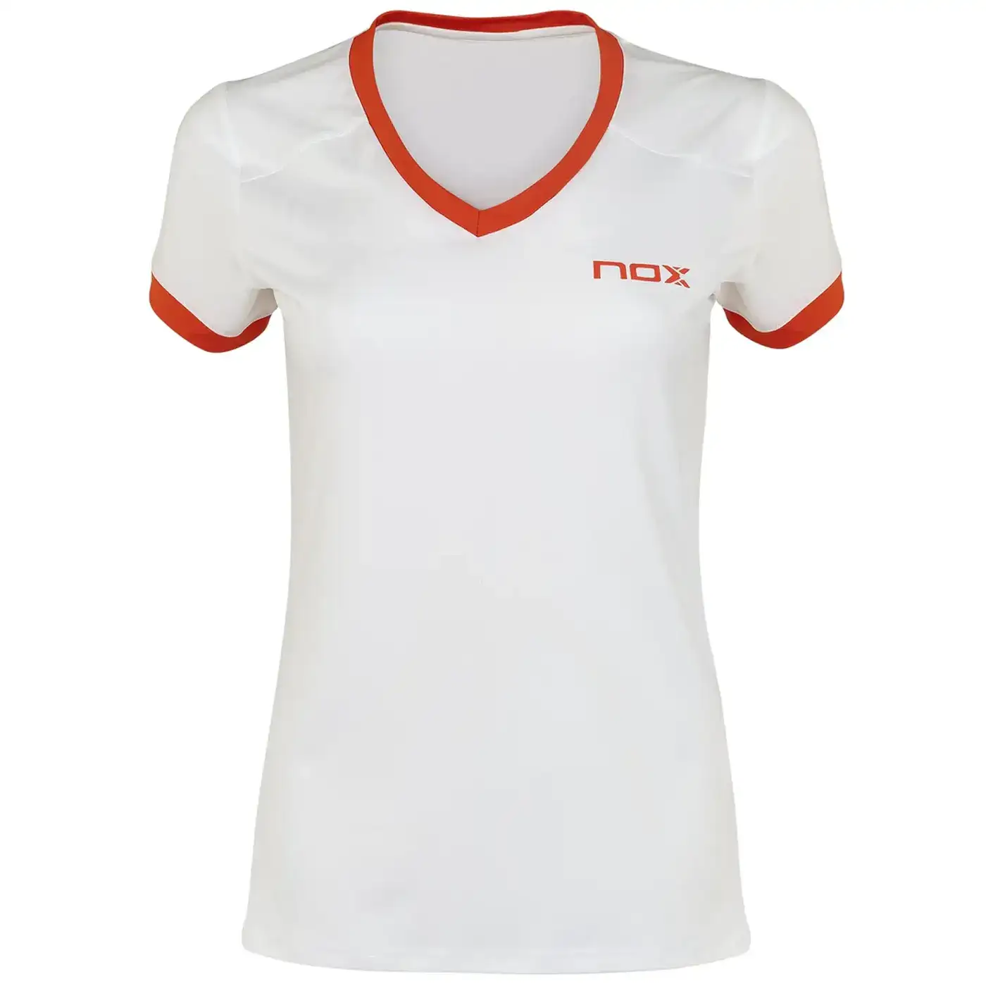 Camiseta Nox Team Mujer Blanco Rojo