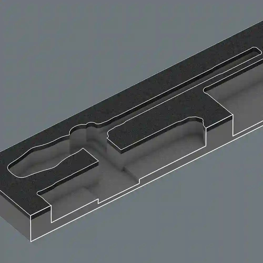 Replacement piece without tools 9850 foam deposit P.Jgo kk and tool -check plus - Wera