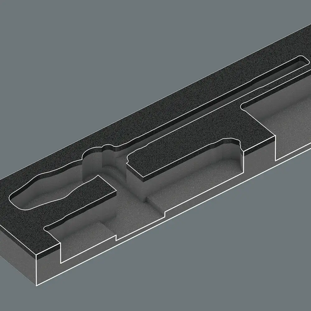 Replacement piece without tools 9850 foam deposit P.Jgo kk and tool -check plus - Wera