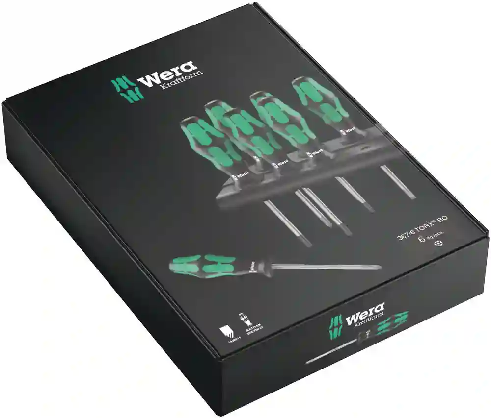 Juego de destornilladores + Bandeja 367/6 TORX BO - Wera