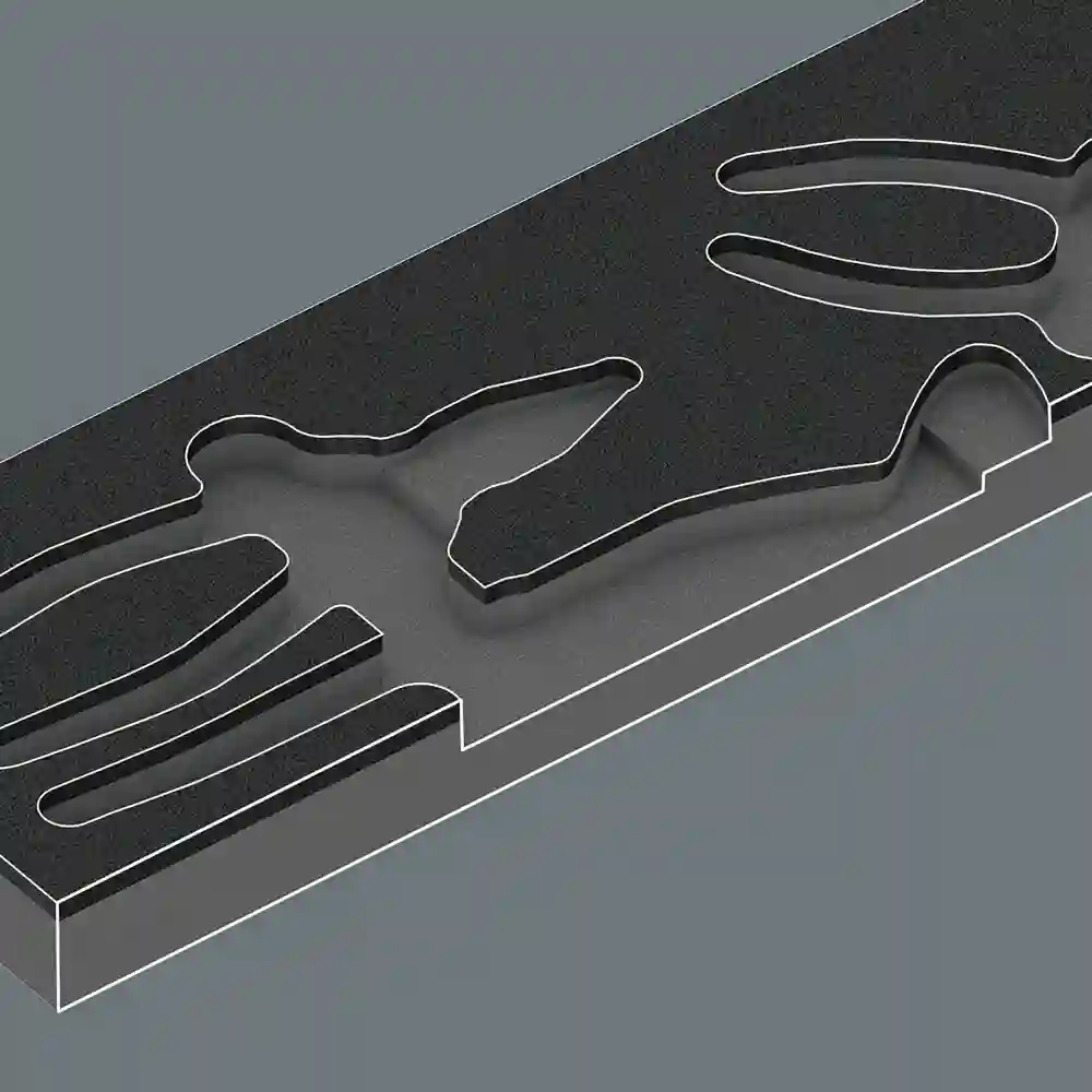 Pieza de recambio sin herramientas 9880 Depós. de espuma p.jgo alicates KNIPEX Set 1 - Wera