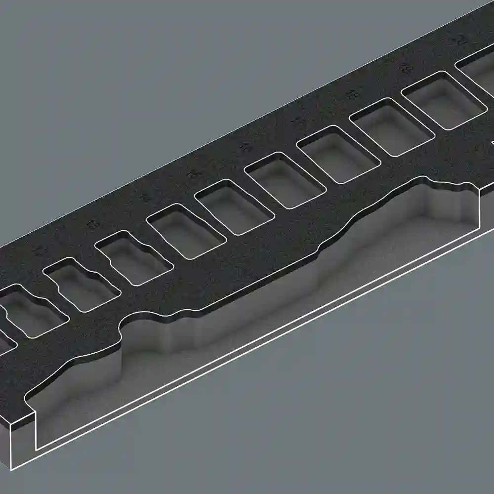 Replacement piece without tools 9822 foam deposit P.Jgo Carracas 8000 C - Wera