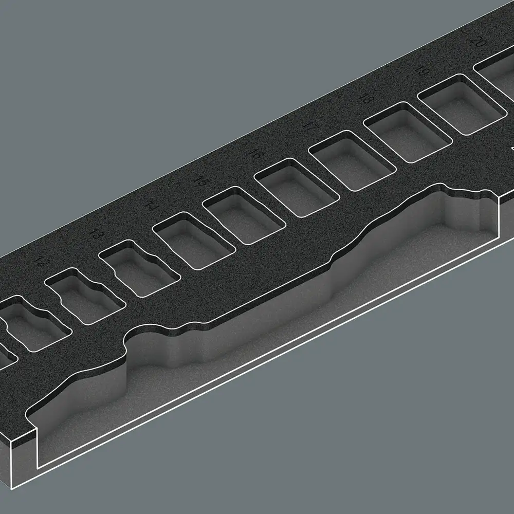 Replacement piece without tools 9822 foam deposit P.Jgo Carracas 8000 C - Wera
