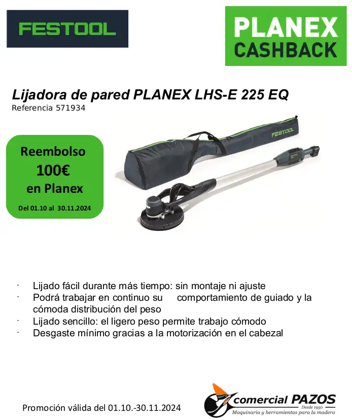 Lijadora de pared LHS-E 225 EQ PLANEX - 571934 - Festool
