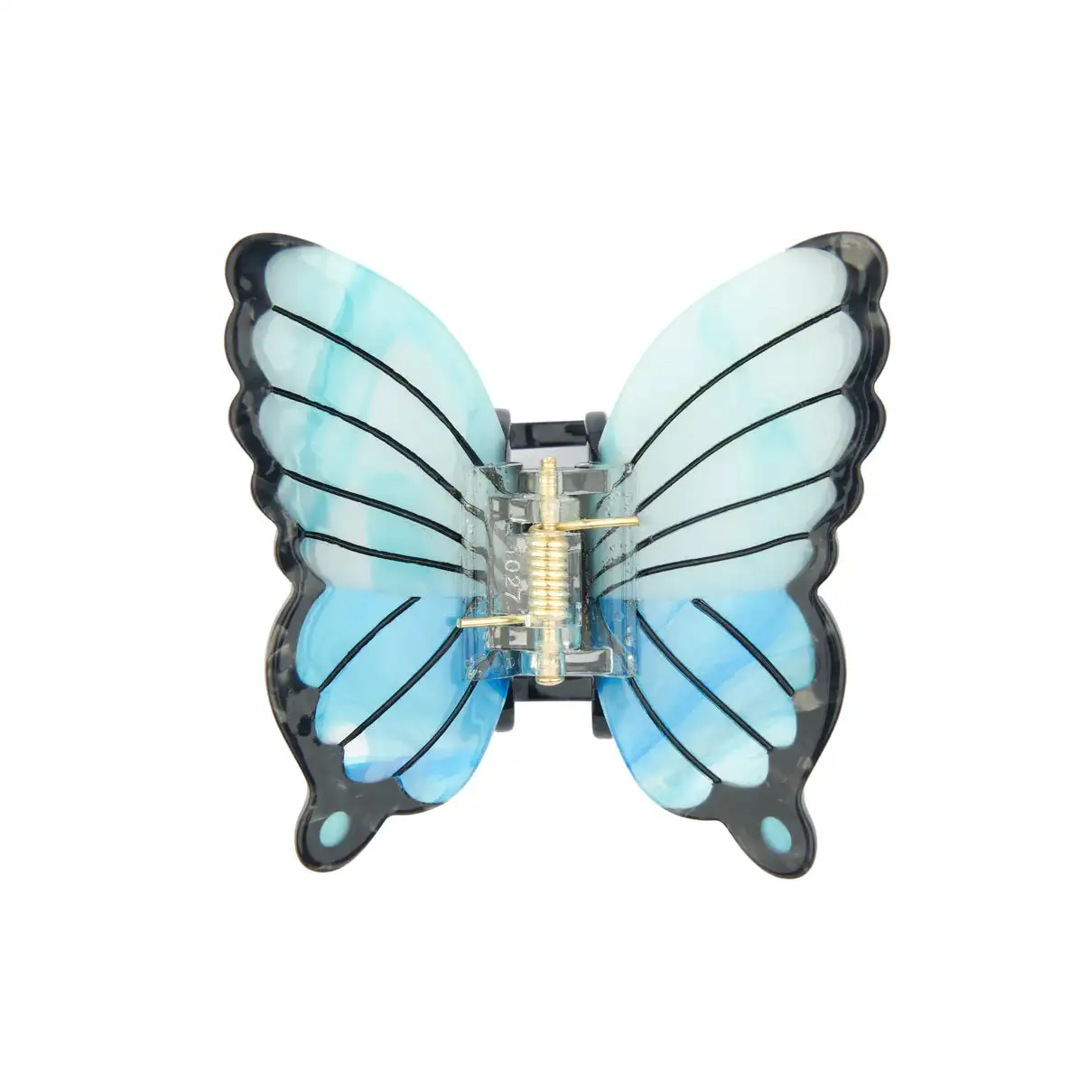 Mariposa azul de la garra del cabello