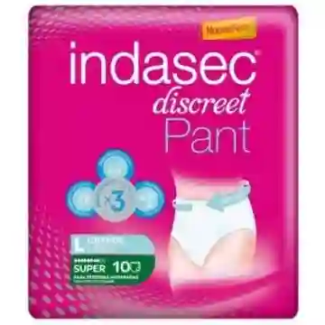 INDASEC DISCREET PANT SUPER LARGE TALL 10 UDS