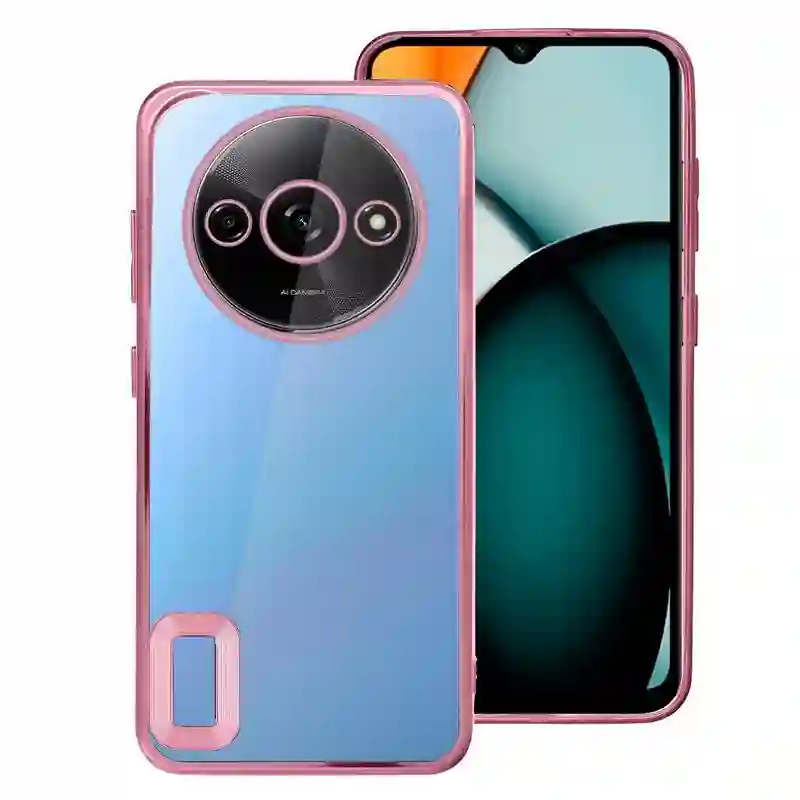 Carcasa COOL para Xiaomi Redmi A3 Borde Metalizado (Rosa)