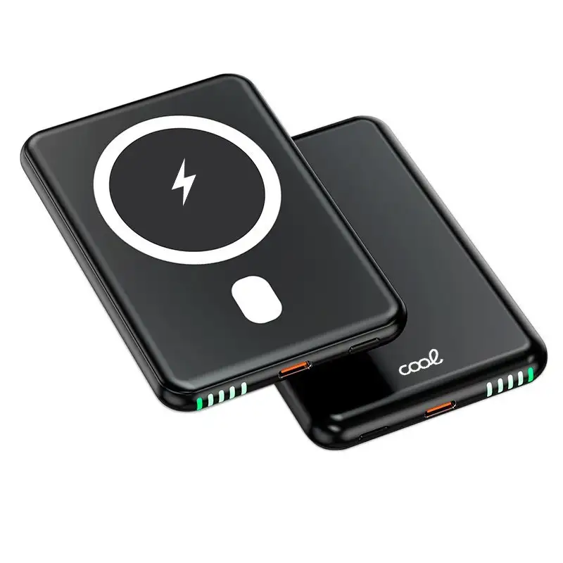 Universal Magnetic External Power Bank Qi 5000 Mah Cool Black