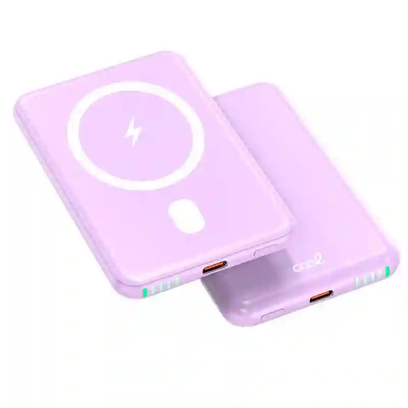 Universal External Battery Power Bank Qi 5000 Mah Cool Violet