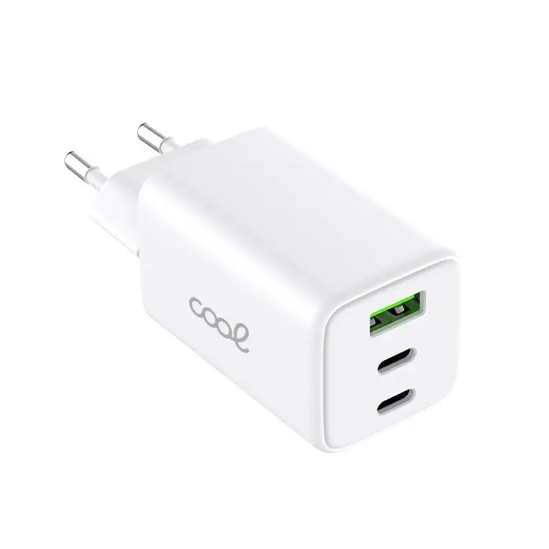 Universal Ultra Fast Port Port X3 (2x Type-C + 1x USB) Cool (65W) Gan White