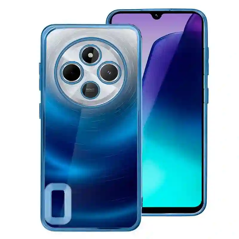 Cool housing for xiaomi redmi 14c / little C75 metallic edge (blue)