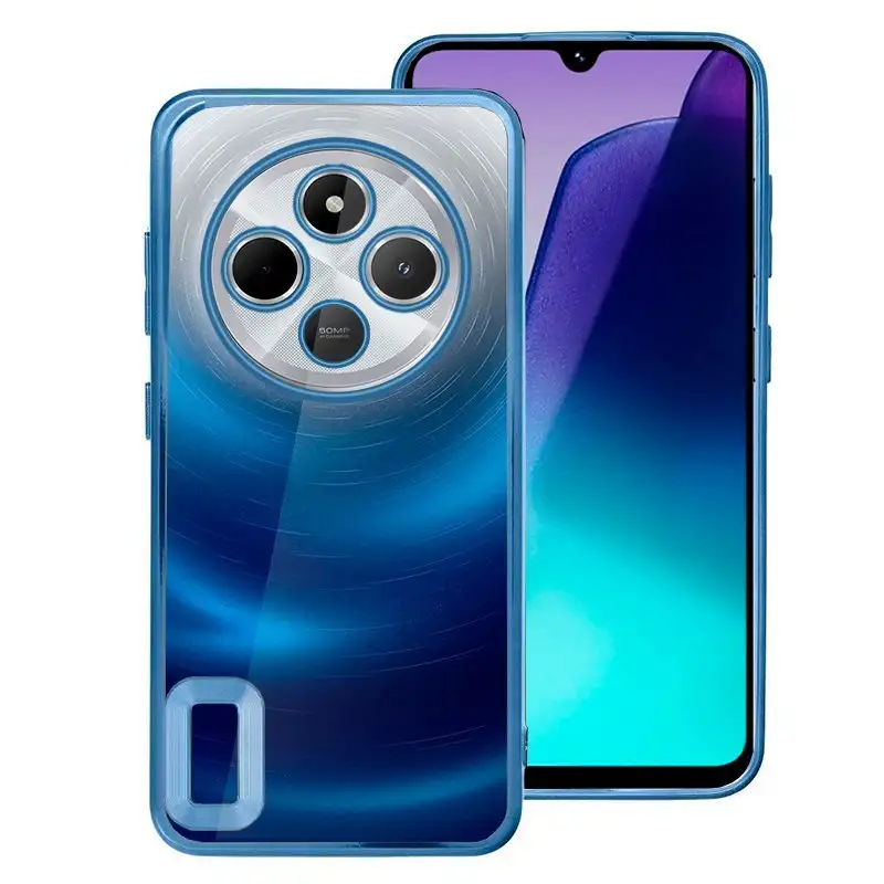 Cool housing for xiaomi redmi 14c / little C75 metallic edge (blue)