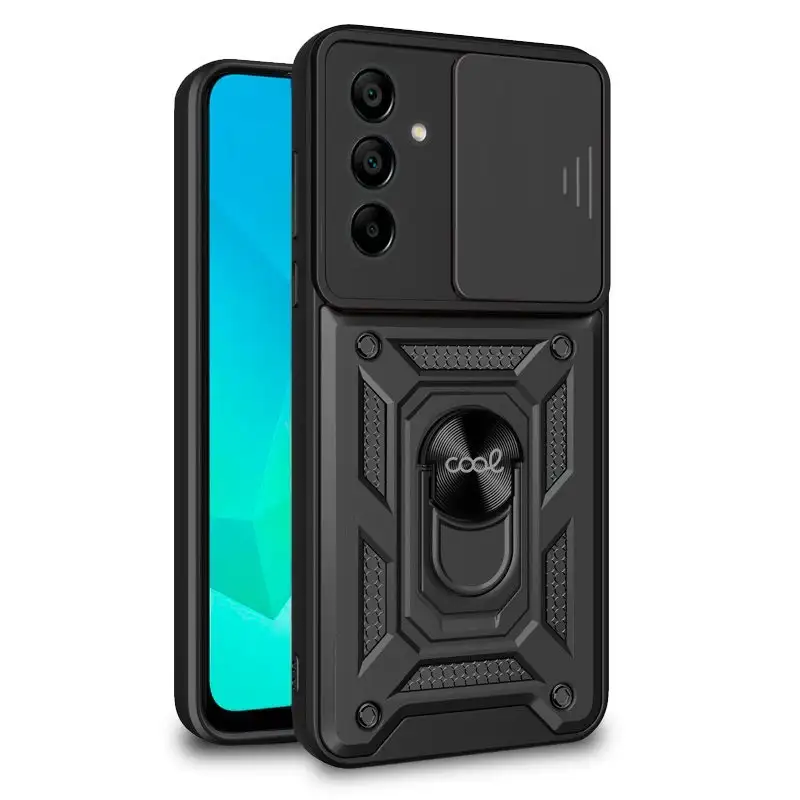 Cool housing for Samsung A165 Galaxy A16 / A16 5G Hard Ring Black