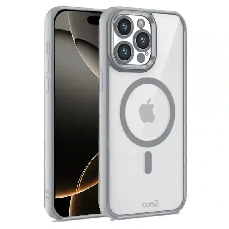 Cool housing for iphone 16 pro magnetic silver borders